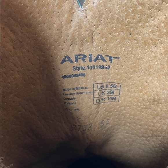 ARIAT WOMEN'S FLORAL TEXTILE CIRCUIT CHAMPION WESTERN BOOTS - BROAD SQUARE TOE - Picture 7 of 7